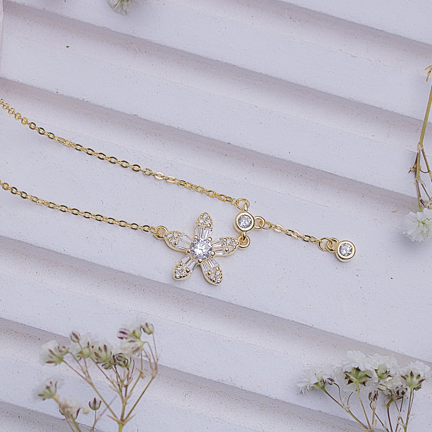 Sunkissed Flower Gold-plated Silver Necklace