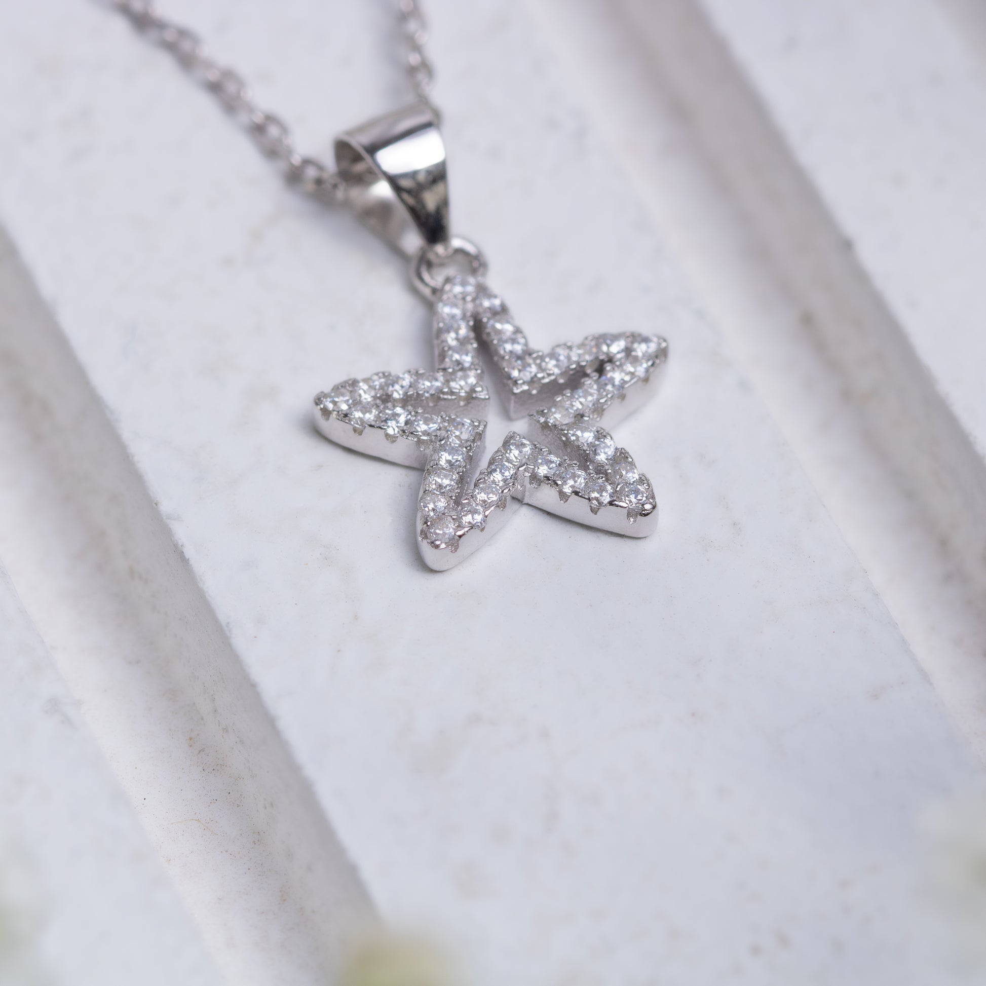 Elegant SeaStar Silver Necklace