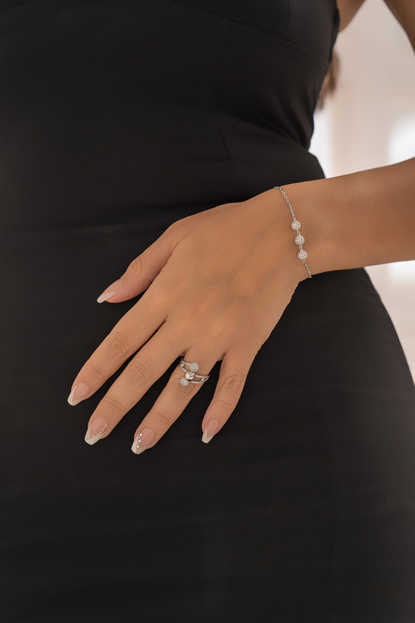 Gleaming Five Silver Bracelet