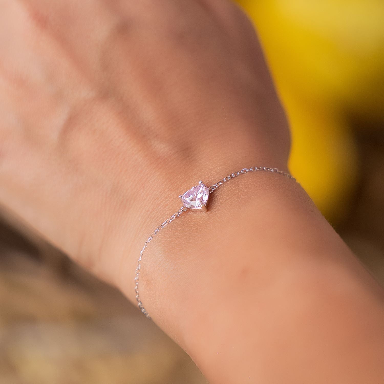 sweet Lavender Silver Bracelet