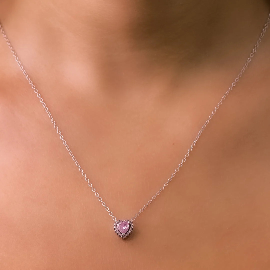 Azure Heartbeat Silver Necklace