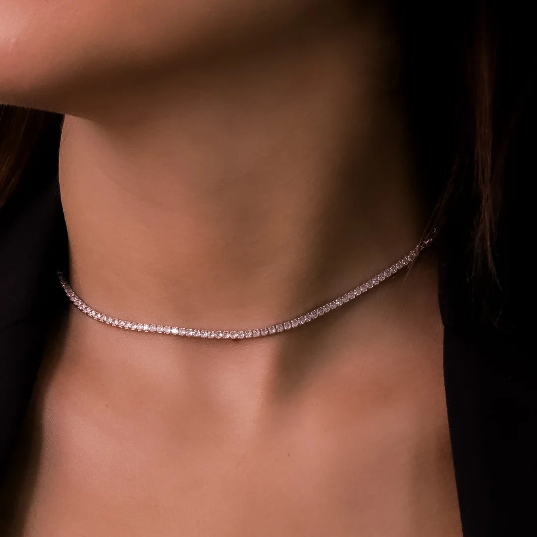 Bella Tennis Silver Necklace
