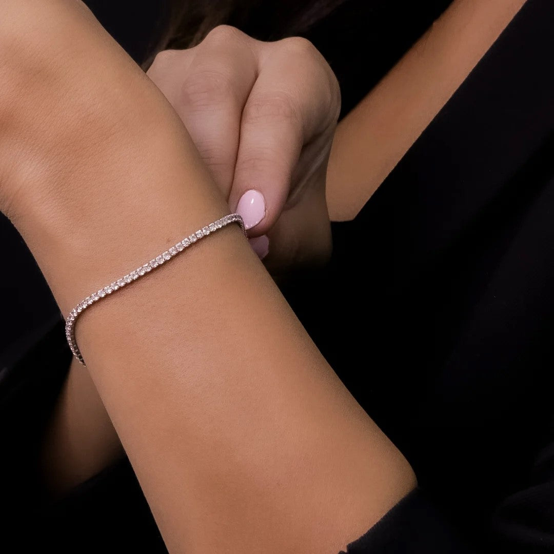 Bella Tennis Silver Bracelet