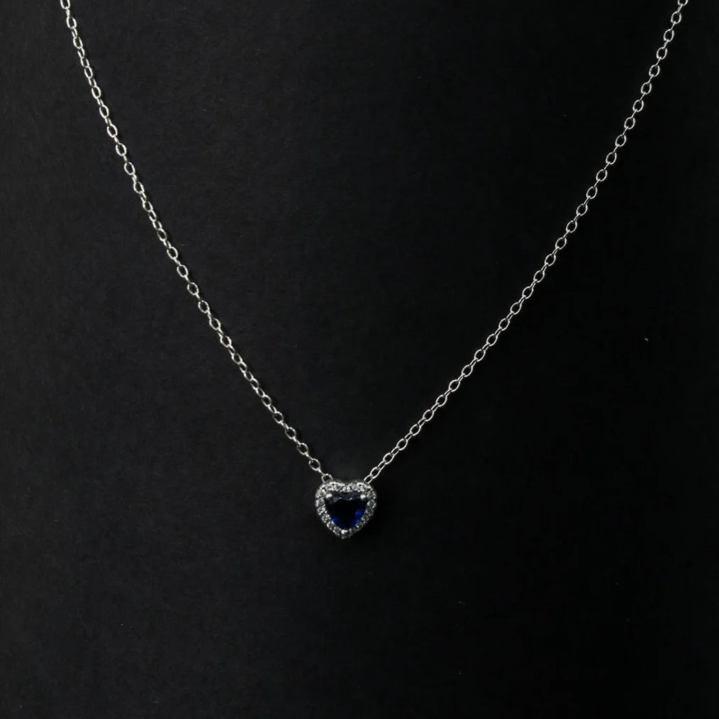 Blue Desire Silver Necklace