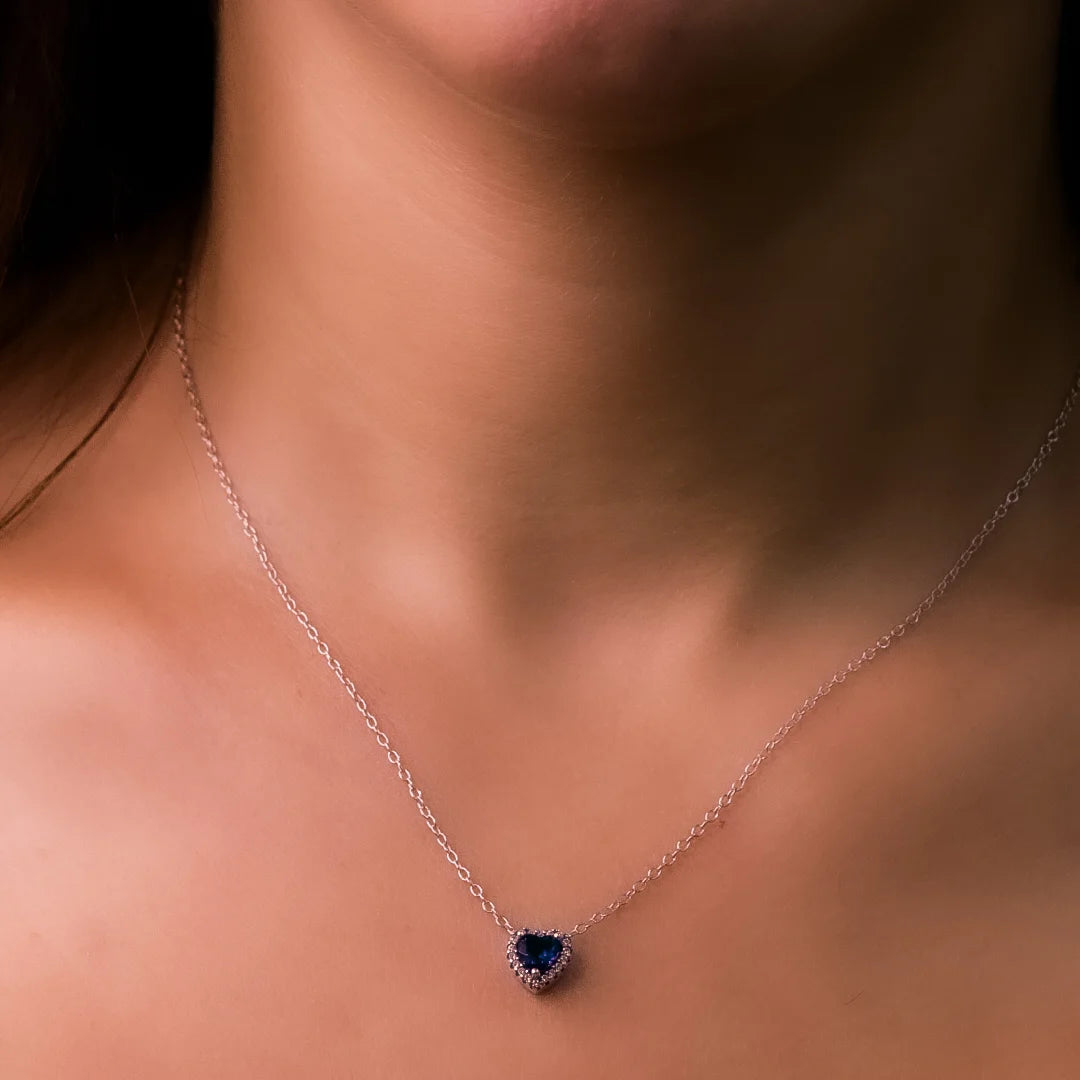 Blue Desire Silver Necklace