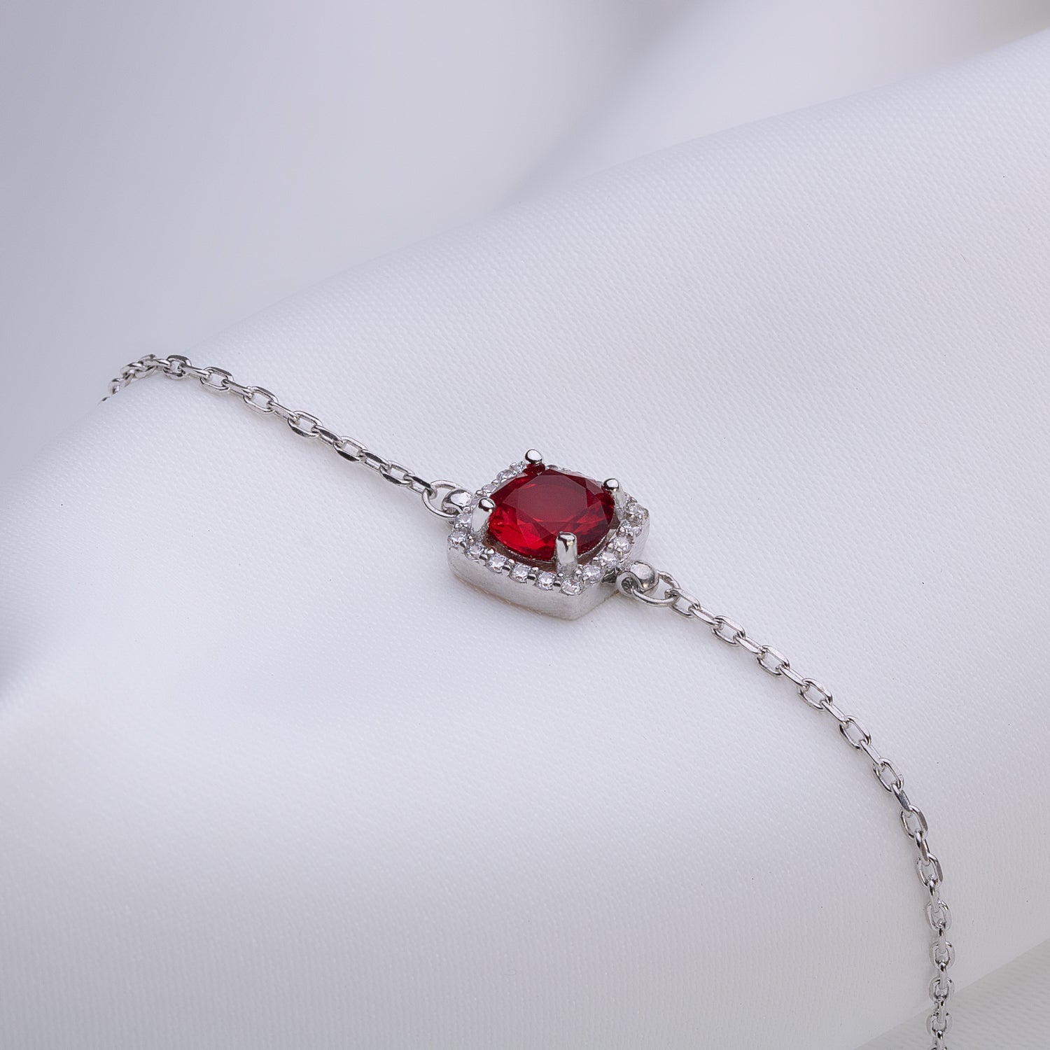 Red Romance Silver Bracelet