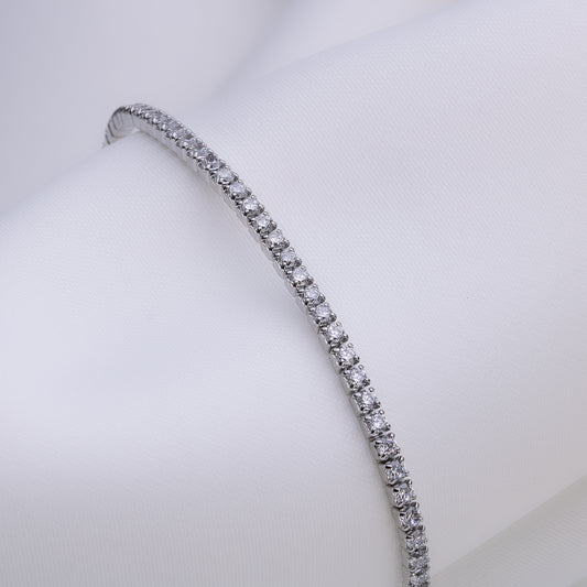 Bella Tennis Silver Bracelet