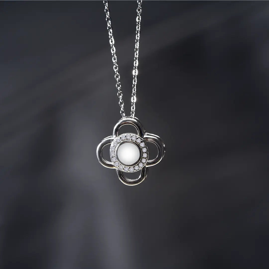 Charmed Petal Silver Necklace