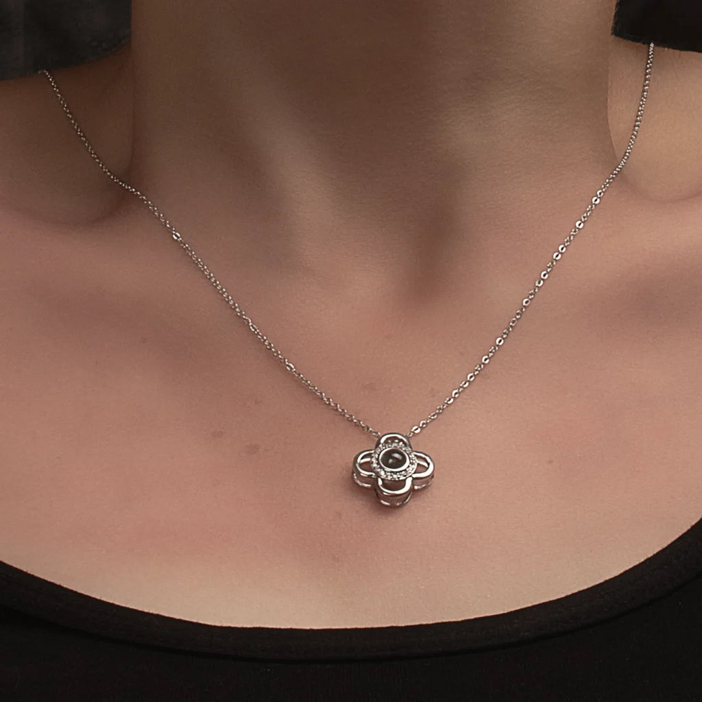 Charmed Petal Silver Necklace