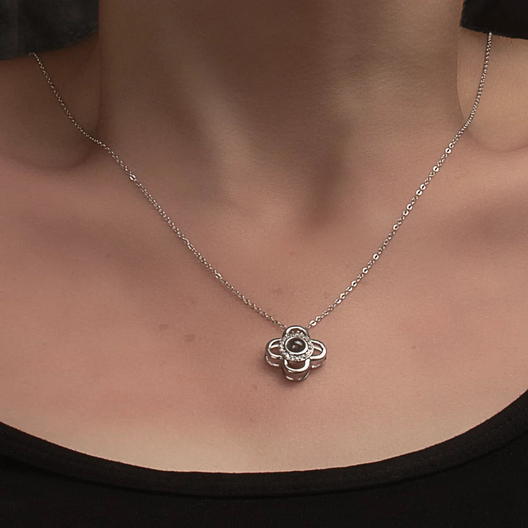Charmed Petal Silver Necklace