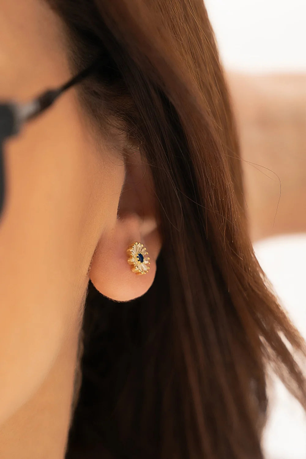 Cielia Gold-Plated Silver Stud Earrings