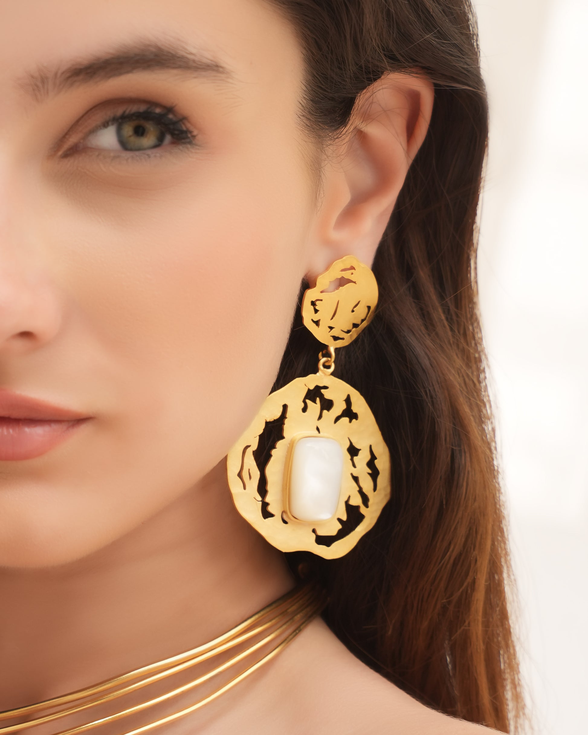 Handmade Earrings gold plated
