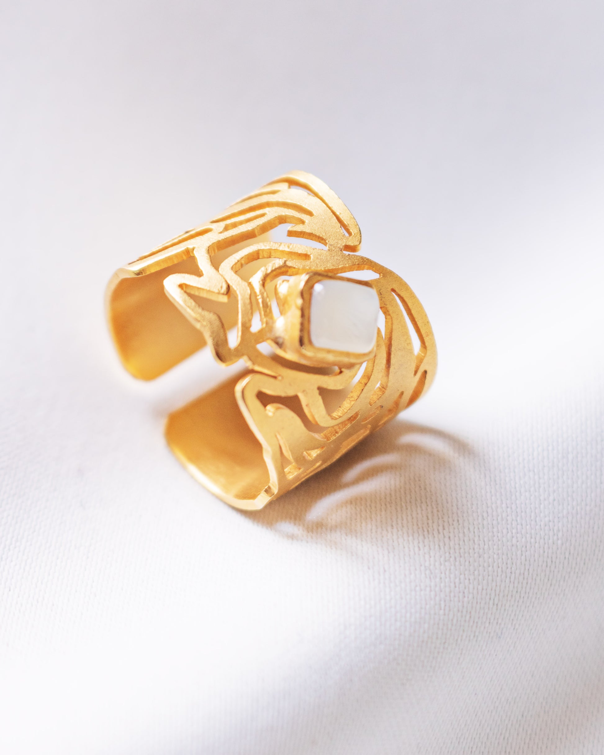 Ring Brass Gold Plated handmade