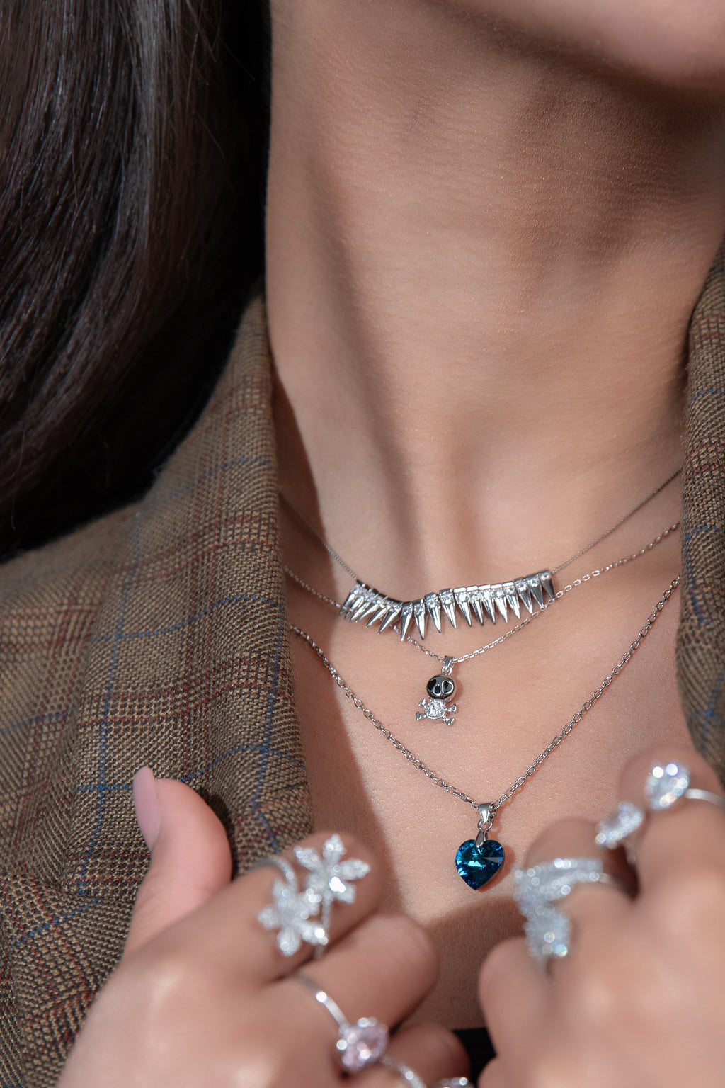 Edge of Elegance Silver Necklace