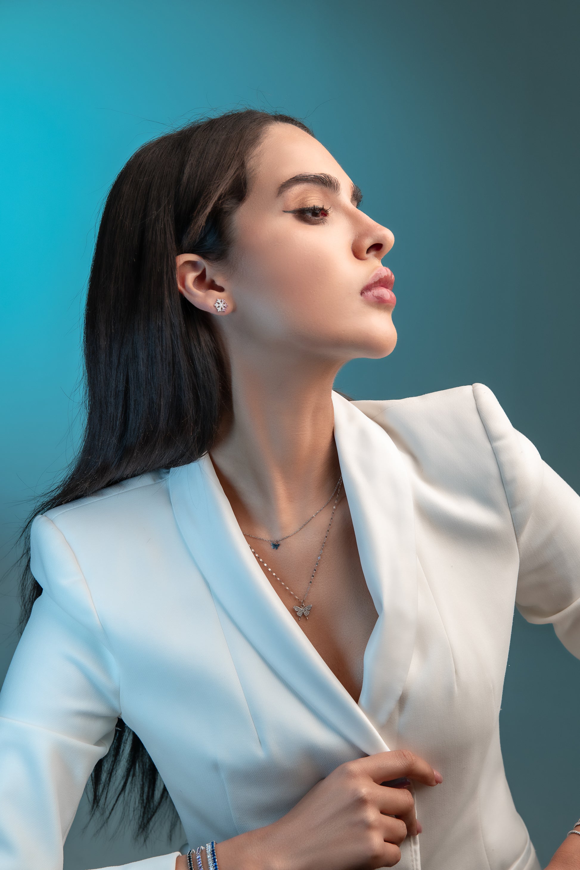Papillons D'Amour Silver Necklace