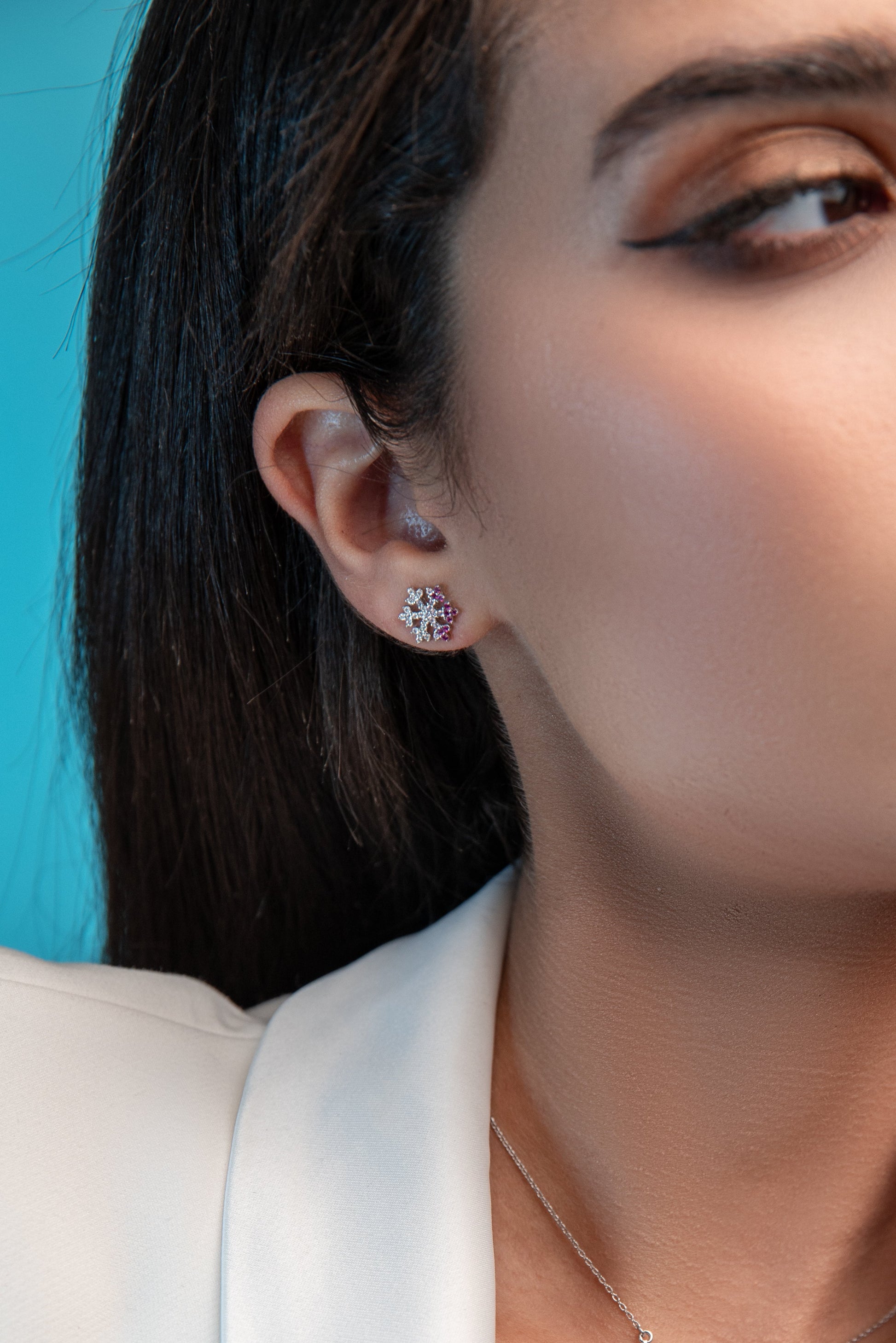 snowflake Silver Earrings