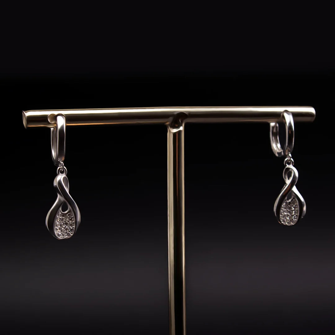 Dazzle Drops Silver Earring