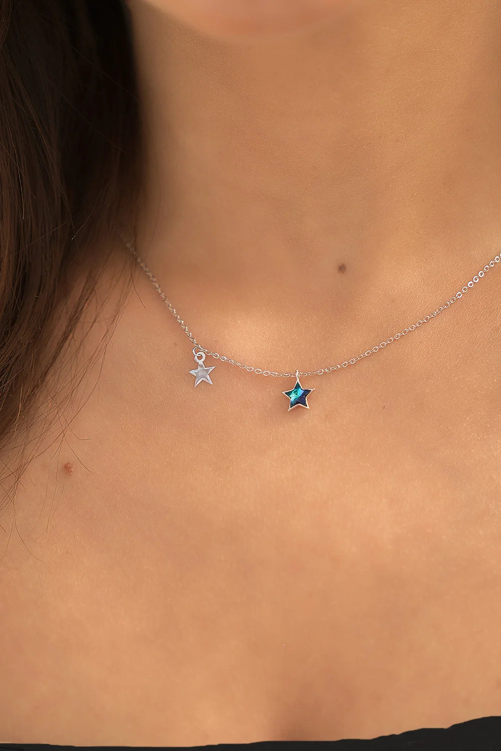 Dewy Sky Silver Necklace