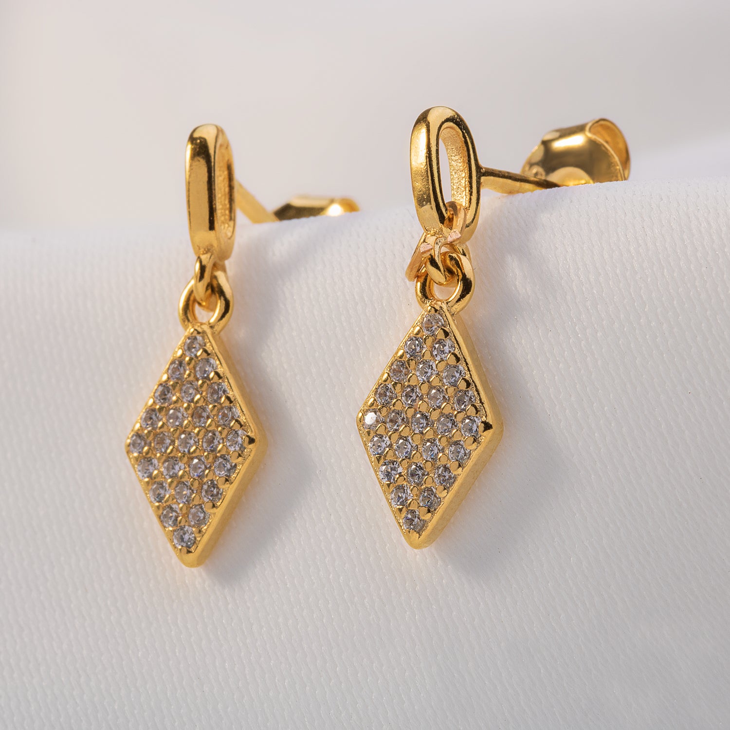 Quadora Gold-Plated Silver Drop Earrings