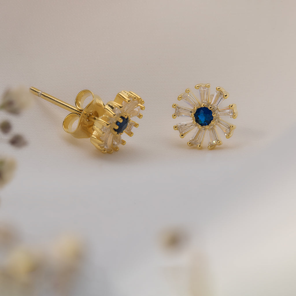 Cielia Gold-Plated Silver Stud Earrings