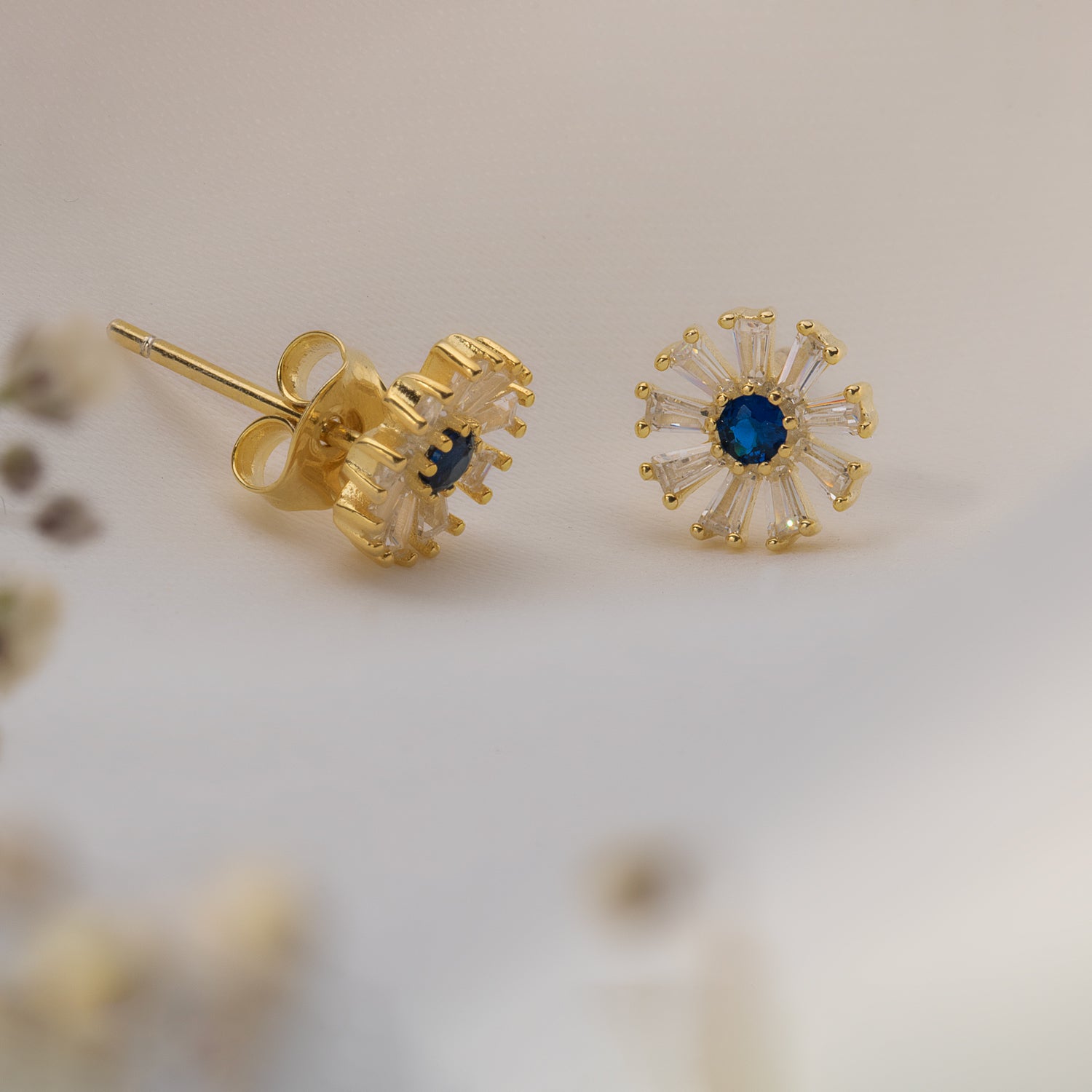 Cielia Gold-Plated Silver Stud Earrings