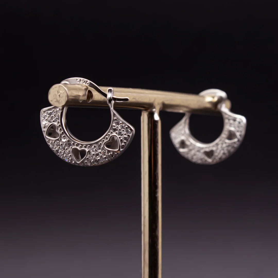 Glitter Drops Silver Earring