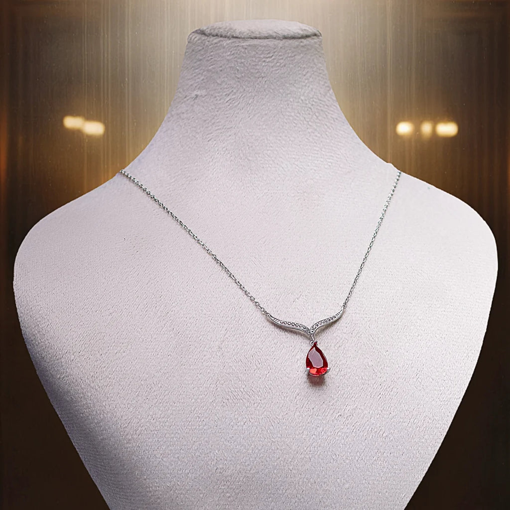 Lovers Gift Silver Necklace