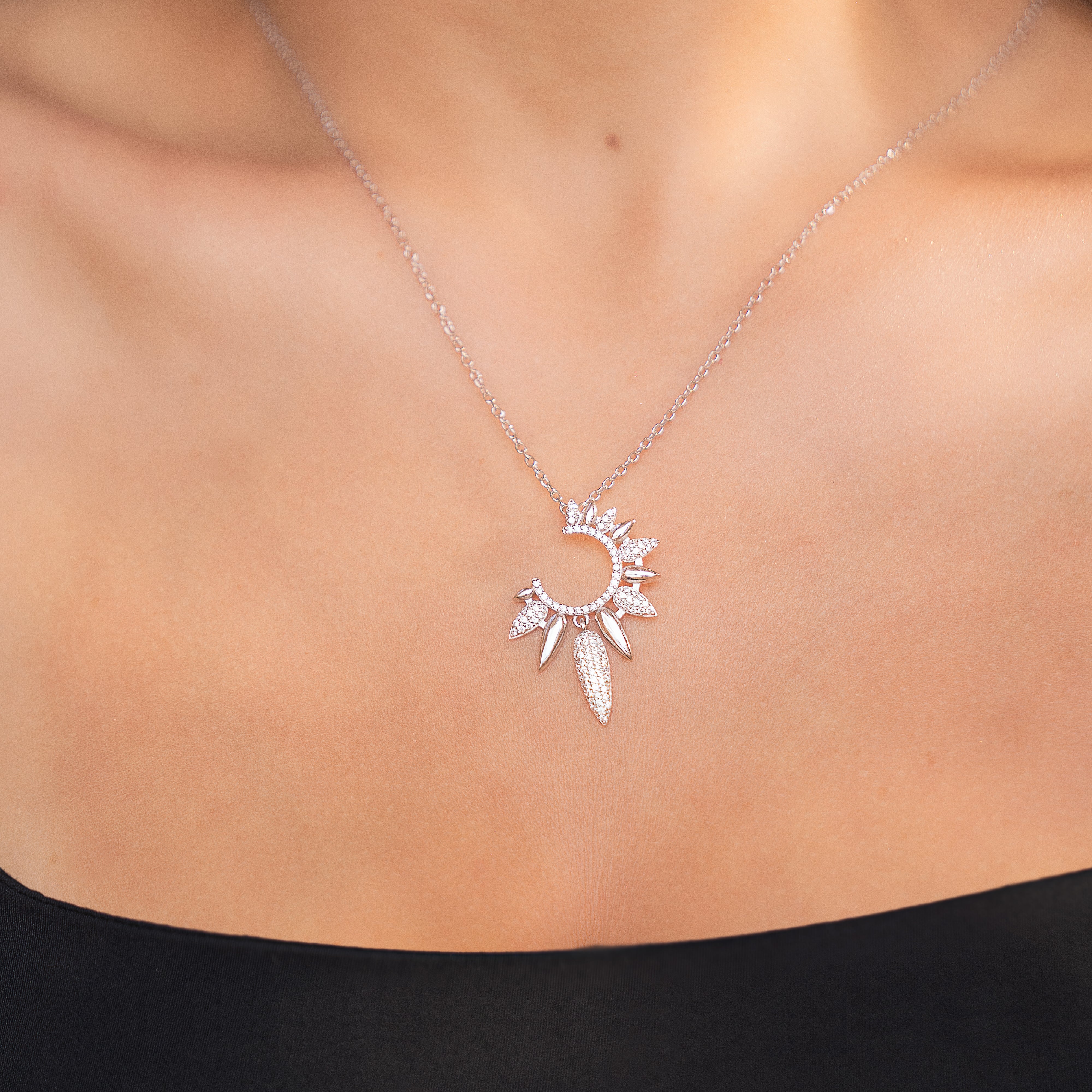 Moonfire Silver Necklace