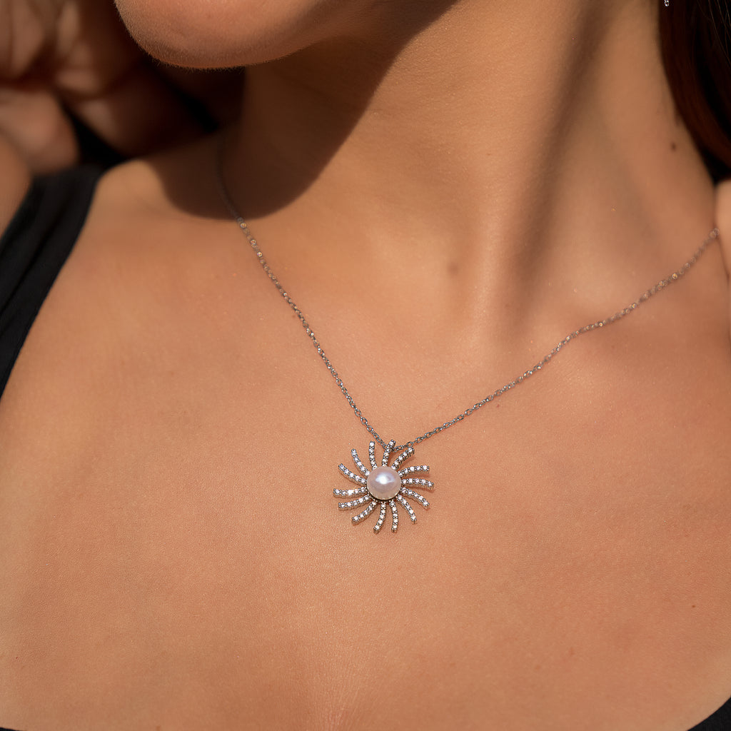 Sun Liora Silver Necklace