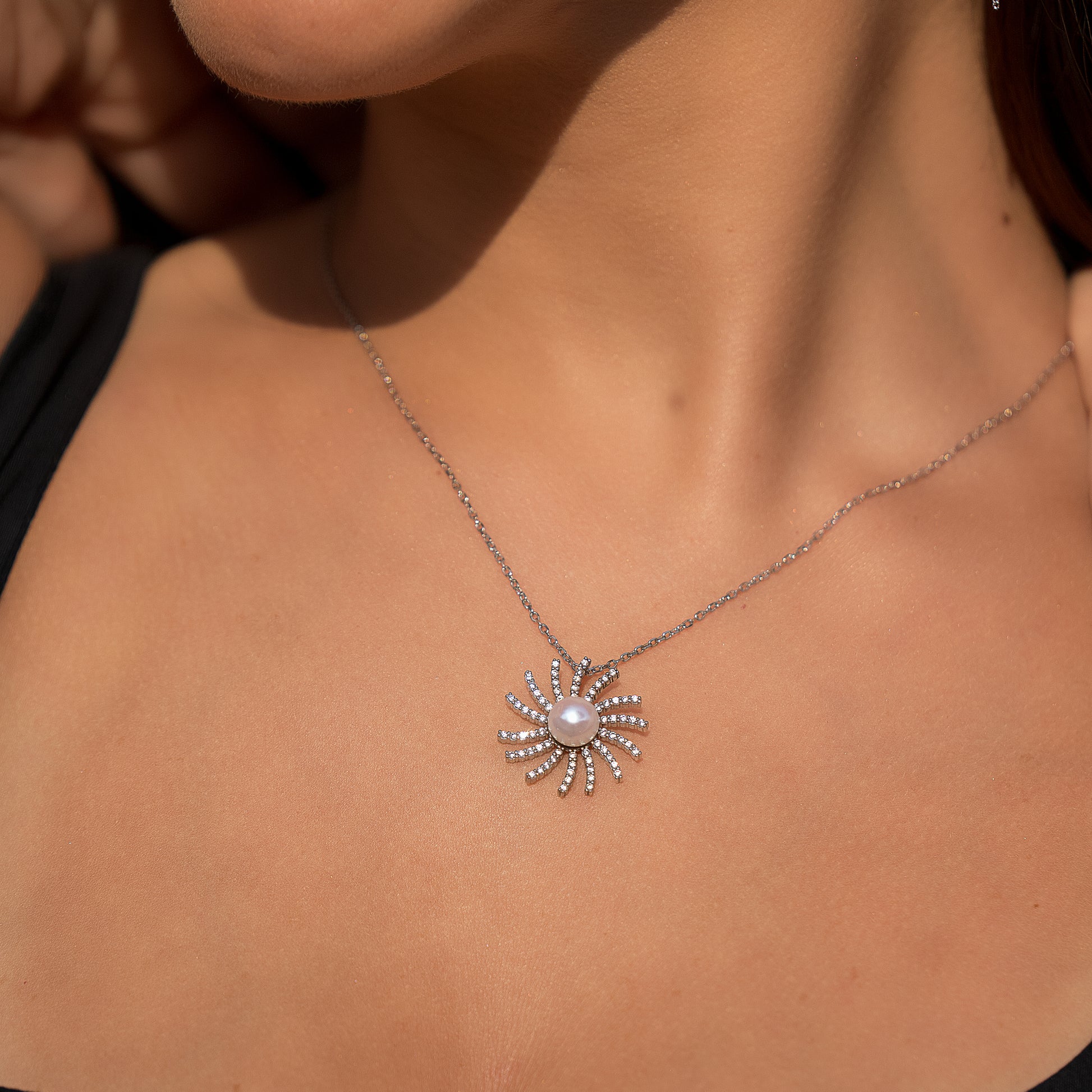 Sun Liora Silver Necklace