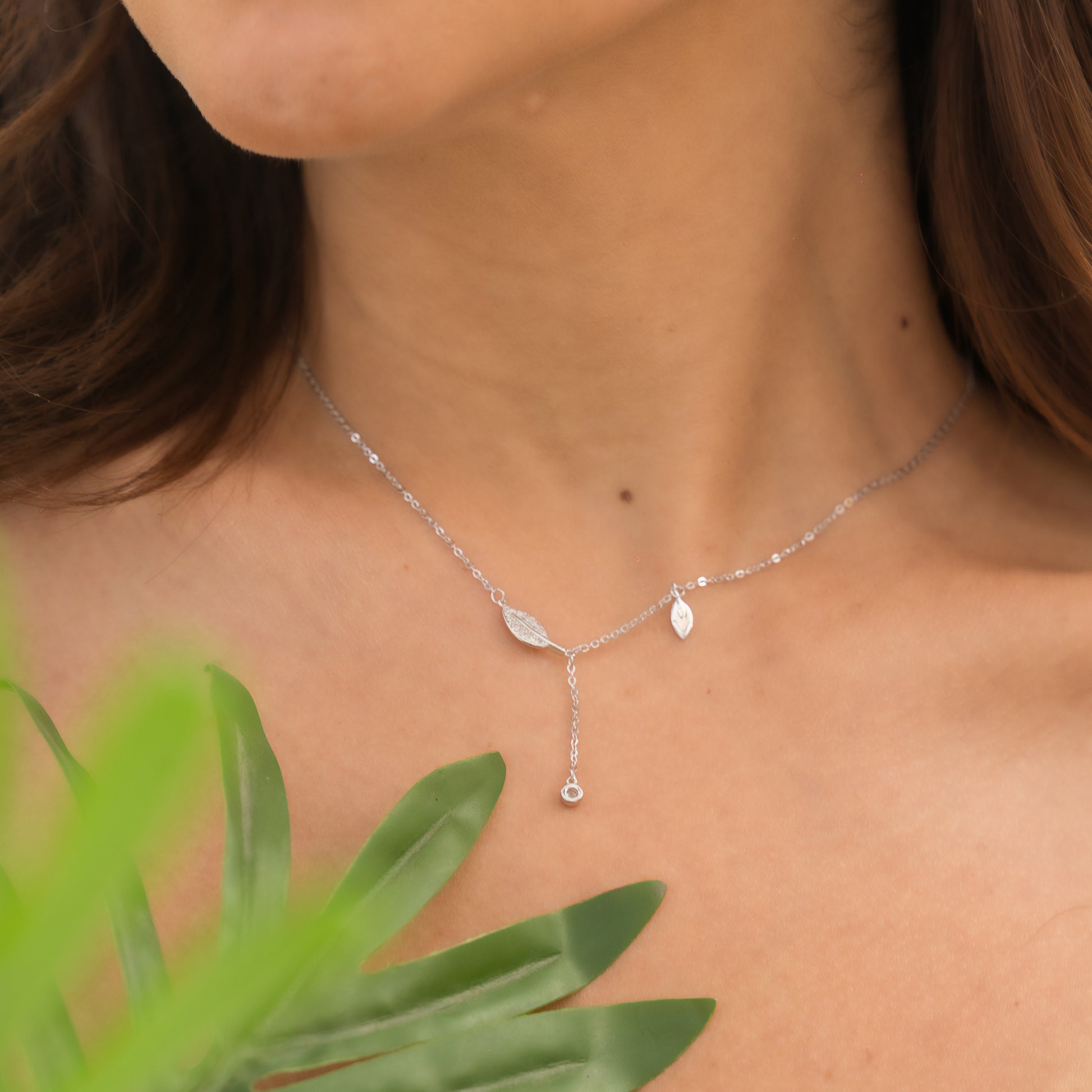 Leaf Harmony Silver Necklace