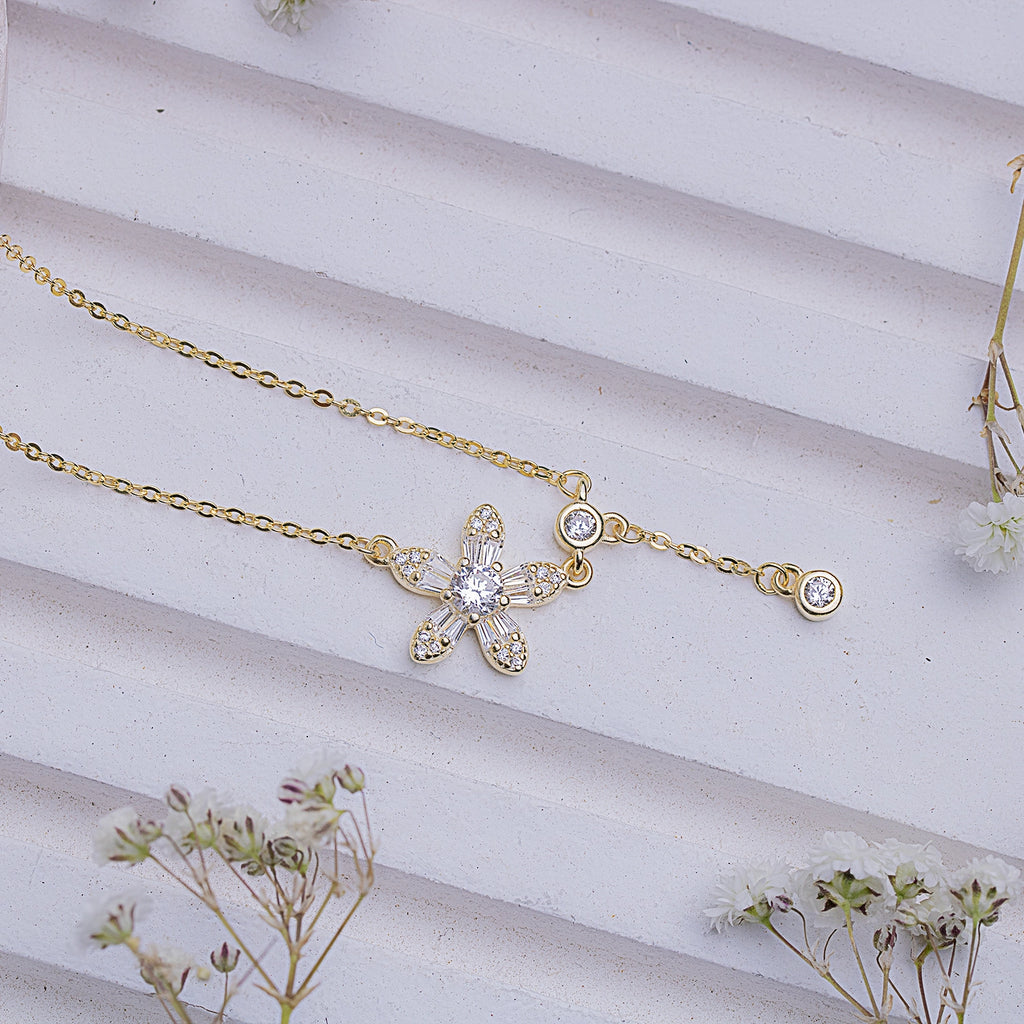 Sunkissed Flower Gold-plated Silver Necklace