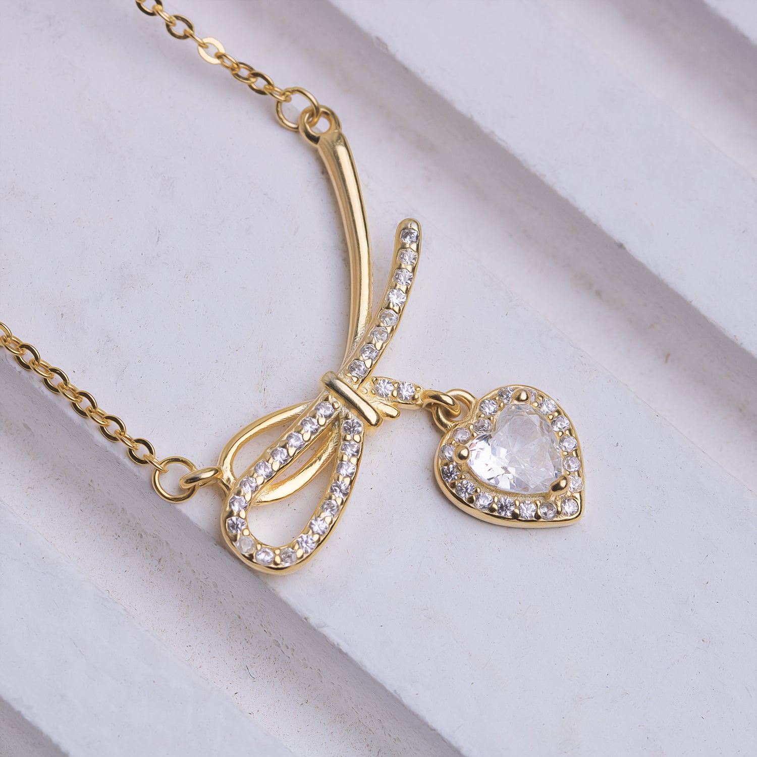 Butterfly Love Gold plated Silver Necklace