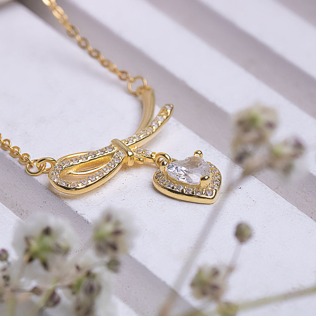 Butterfly Love Gold plated Silver Necklace