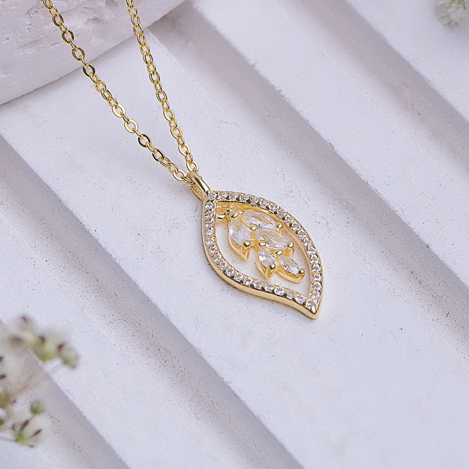 Golden belleaf Gold-plated Silver Necklace