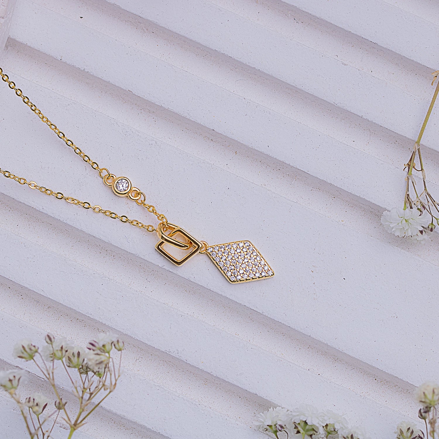 Quadora Gold-plated Silver Necklace