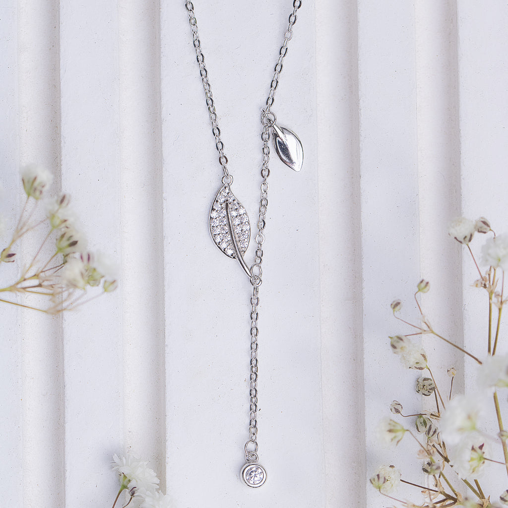 Leaf Harmony Silver Necklace