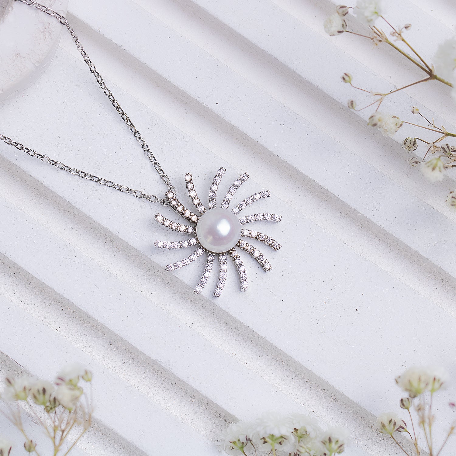Sun Liora Silver Necklace