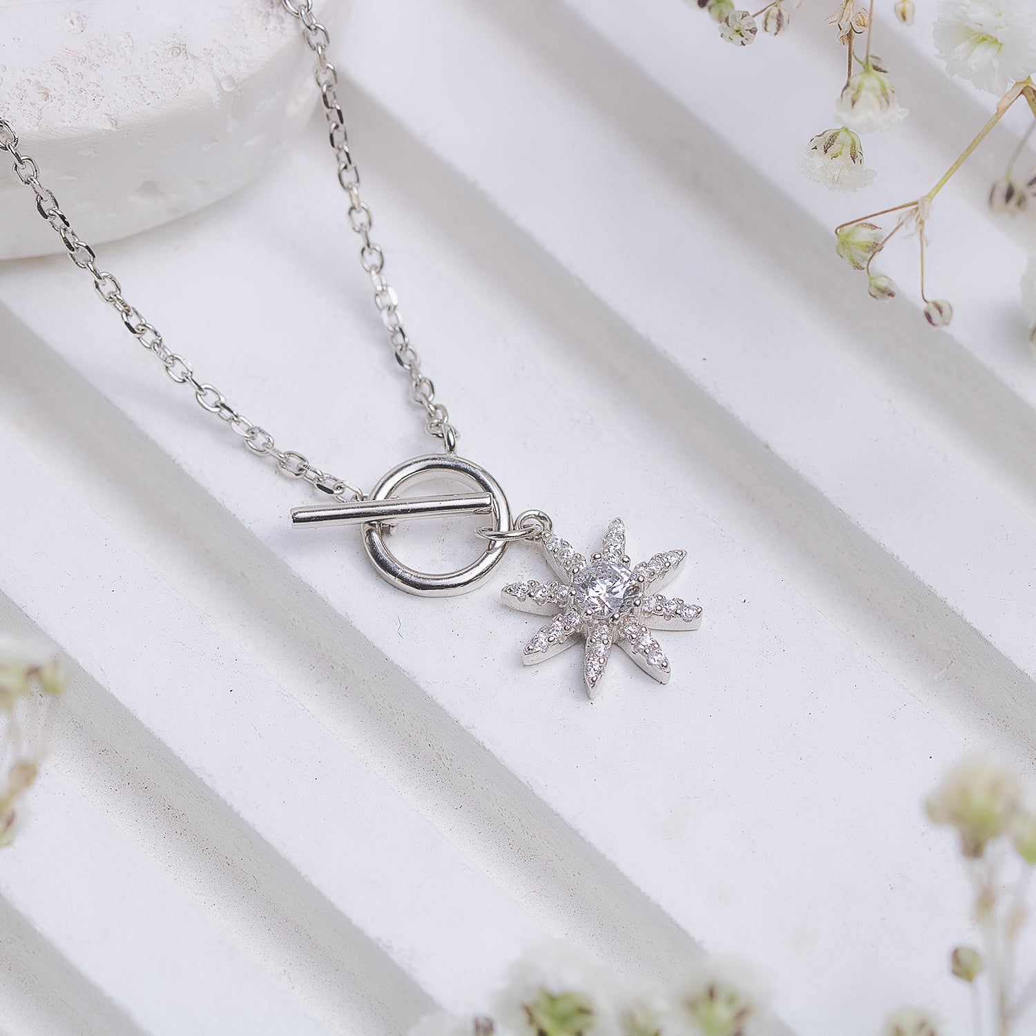 Floravie Silver Necklace