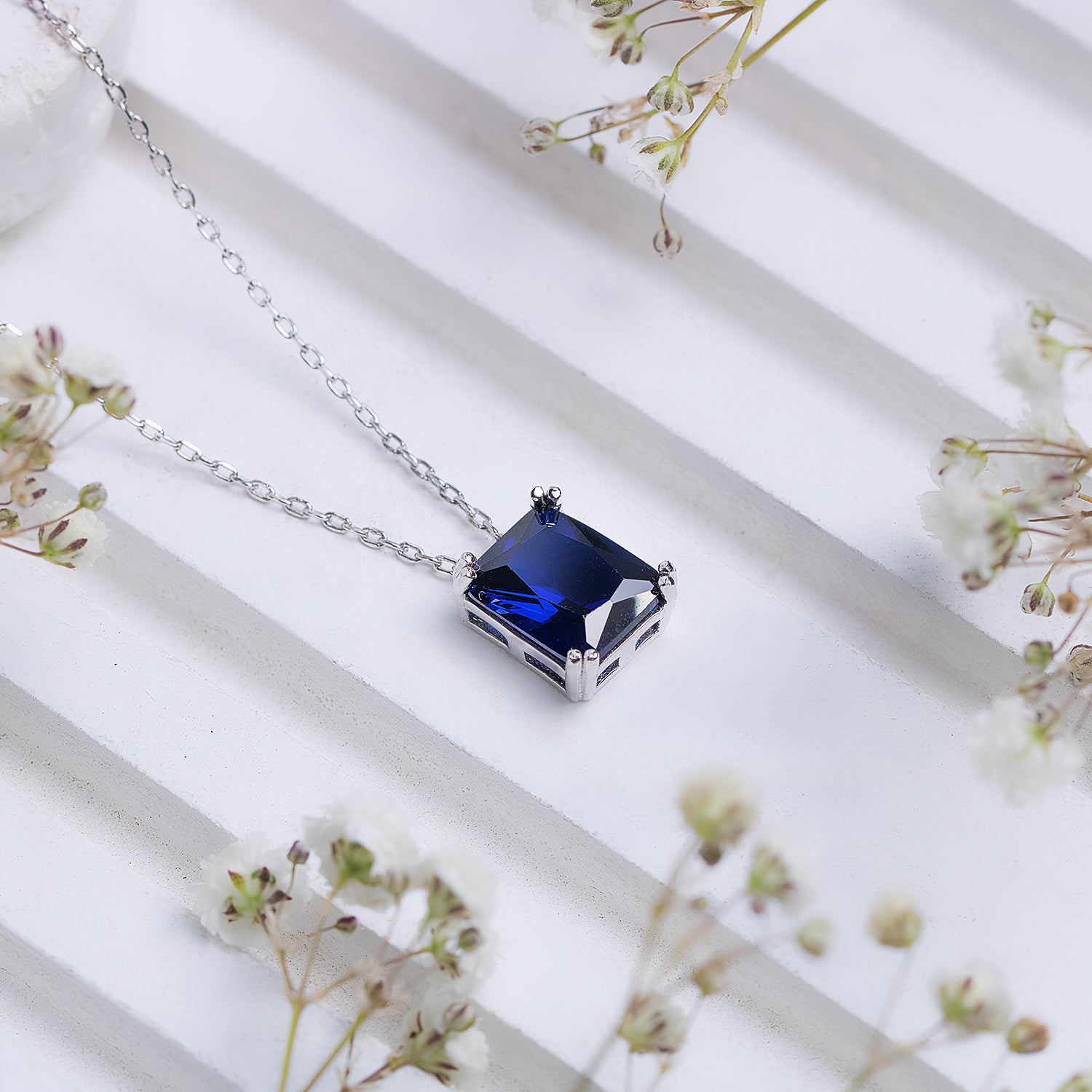 Blue Royal Silver Necklace