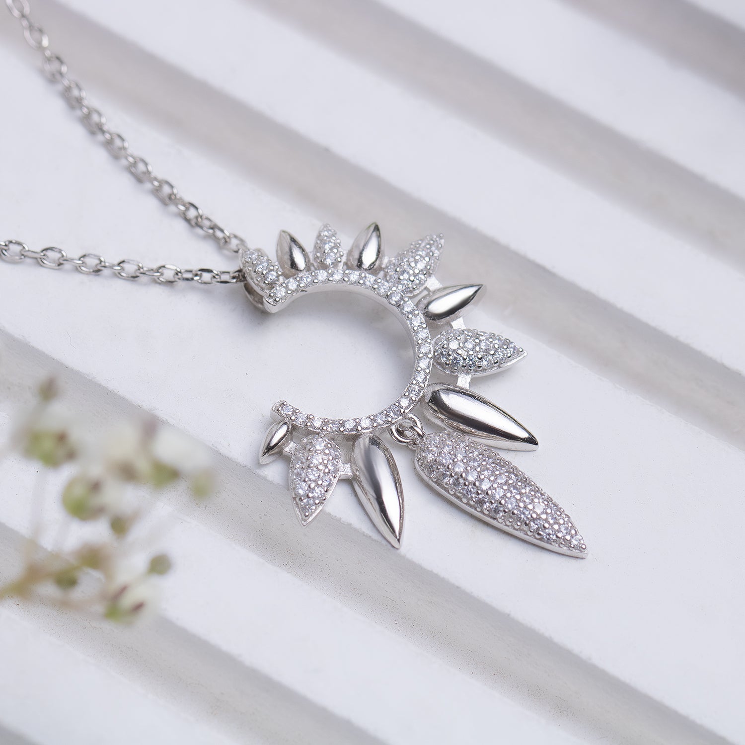 Moonfire Silver Necklace