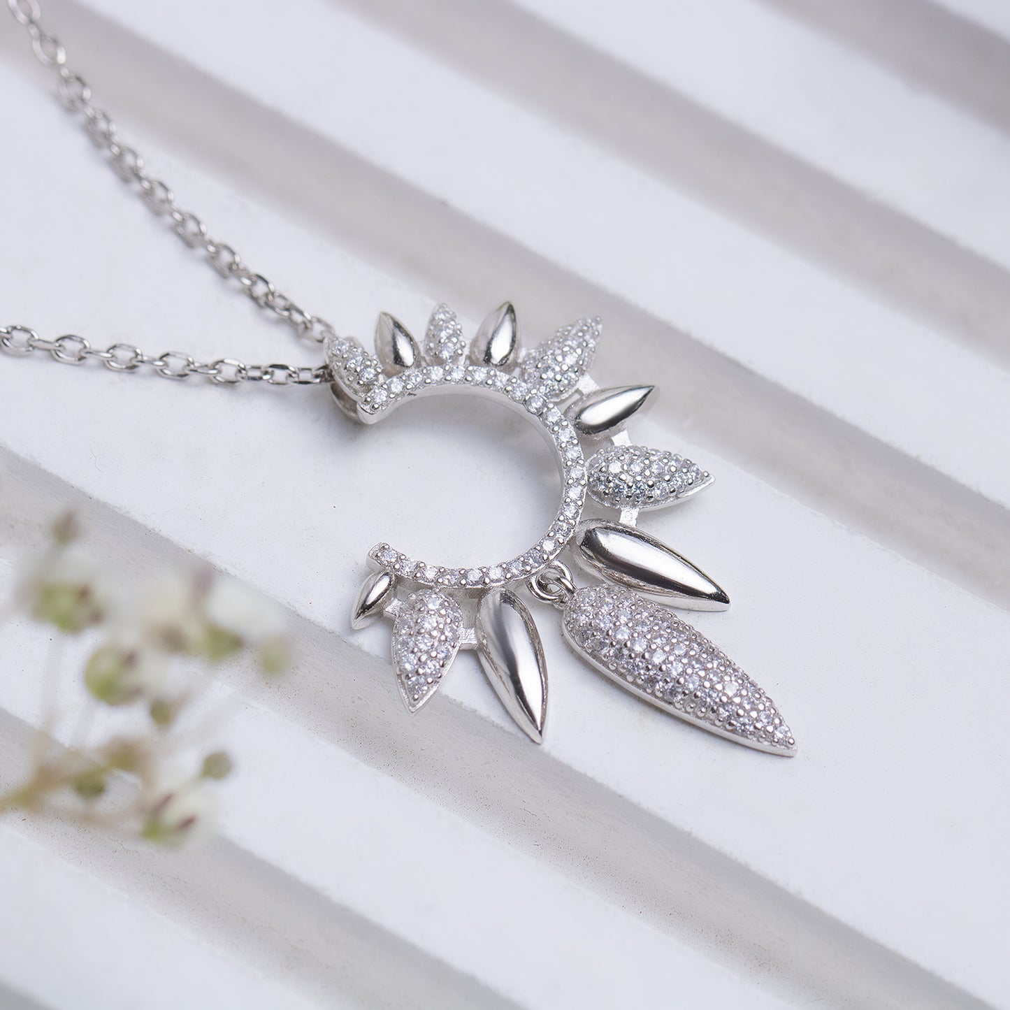 Moonfire Silver Necklace