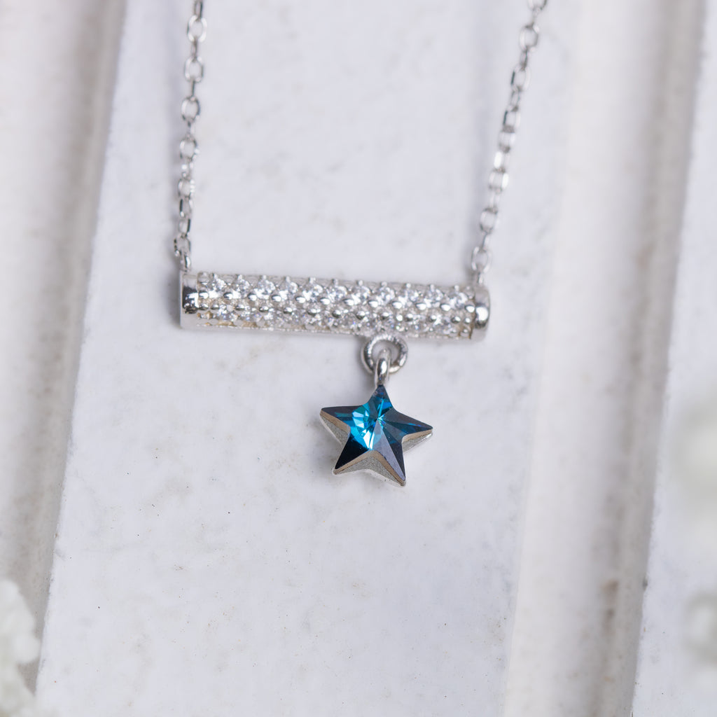 Blue Wish Silver Necklace