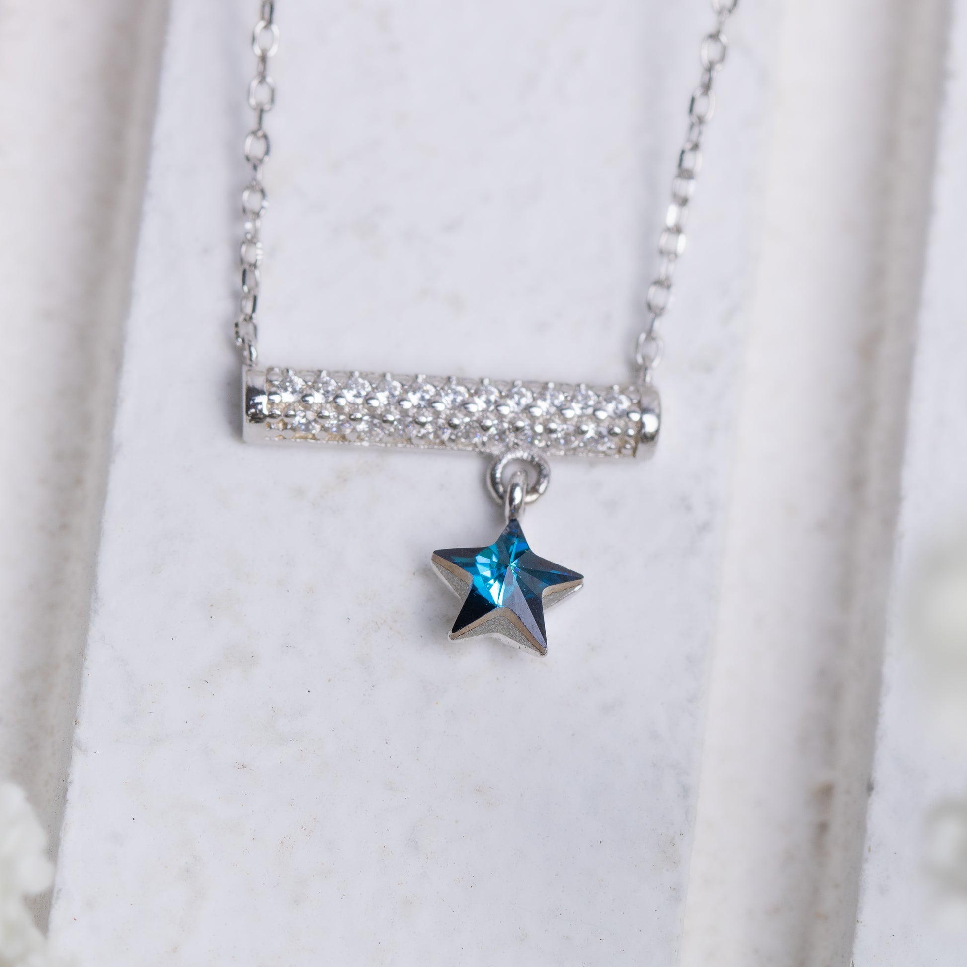 Blue Wish Silver Necklace