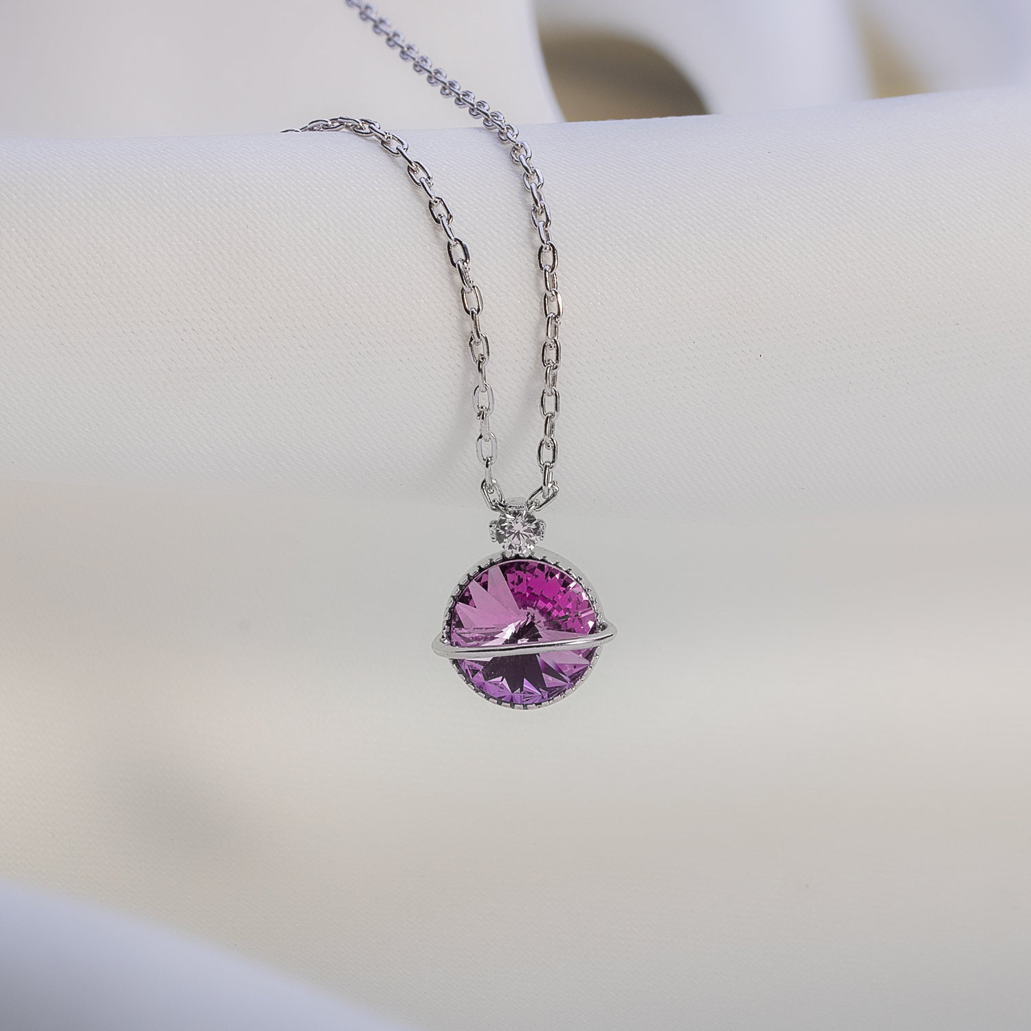 Rosy Earth Silver Necklace