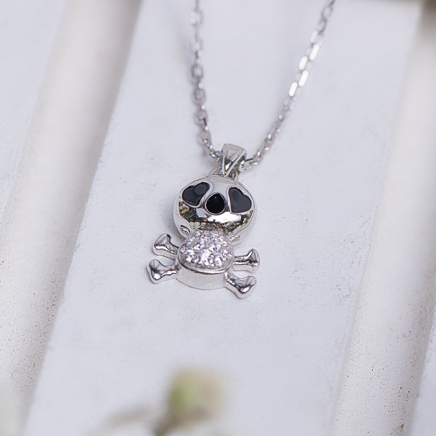 Cutie Skull Silver Necklace