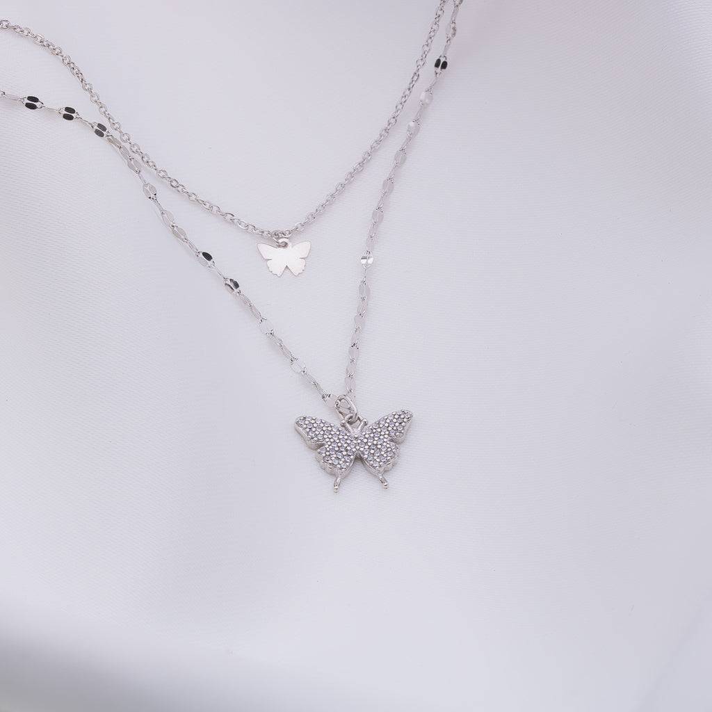 Papillons D'Amour Silver Necklace