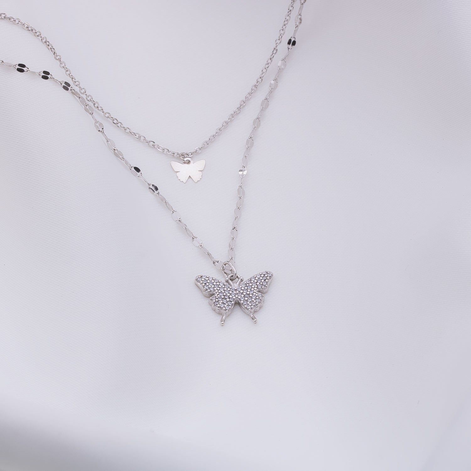 Papillons D'Amour Silver Necklace