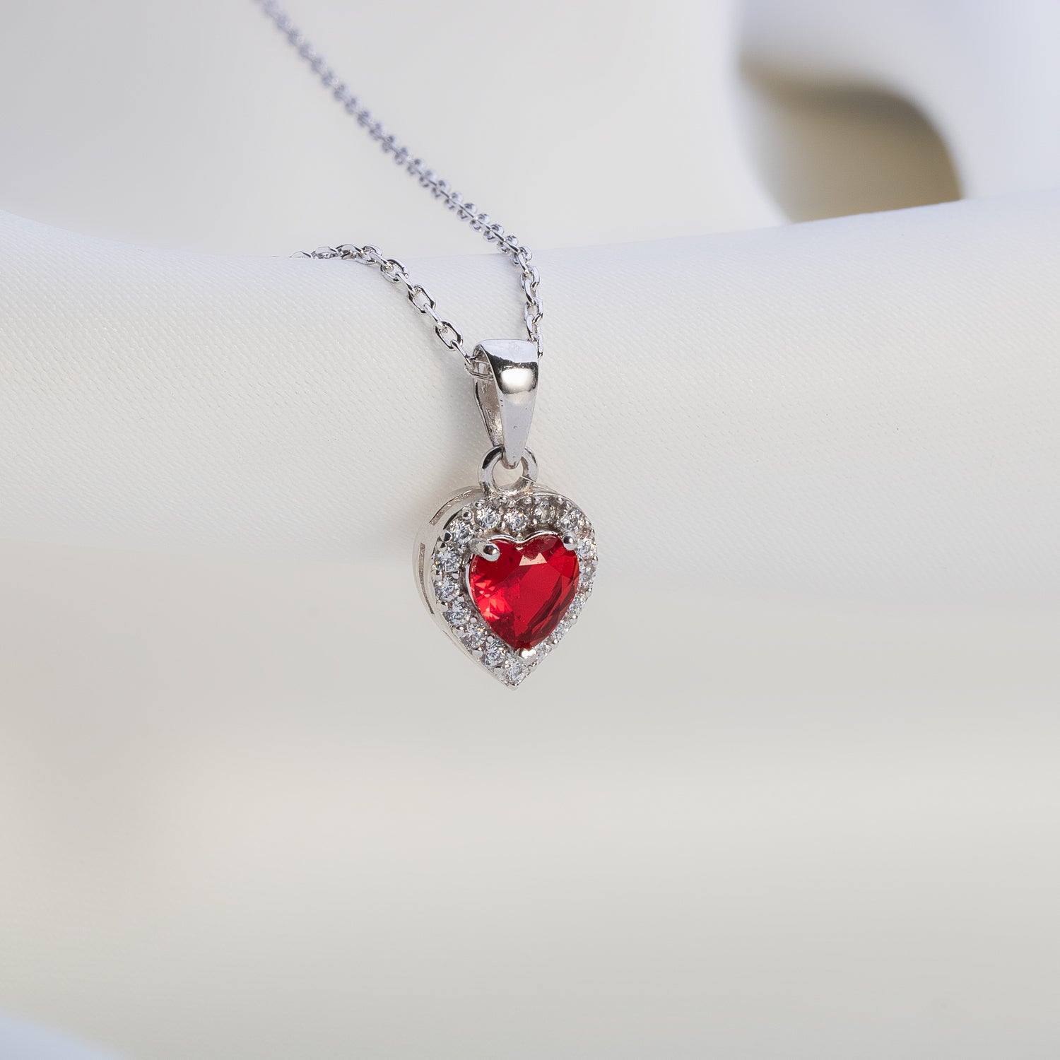 Red Desire Silver Necklace