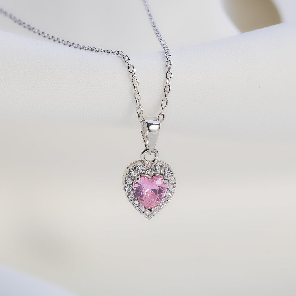Azure Heartbeat Silver Necklace